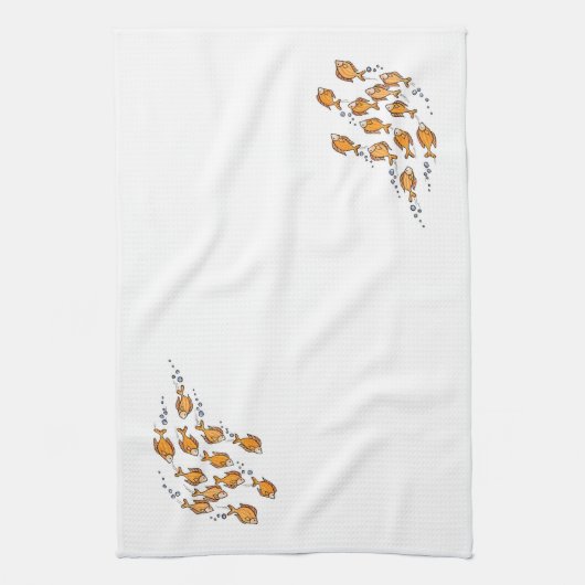 Schoolvis - keukenhanddoek (Verticaal)