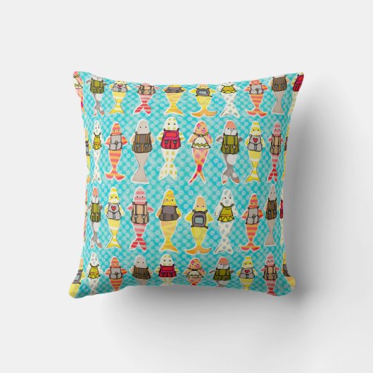 schoolvis kussen (Achterkant)