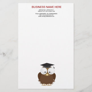 Schoolvis met mortierkarton briefpapier