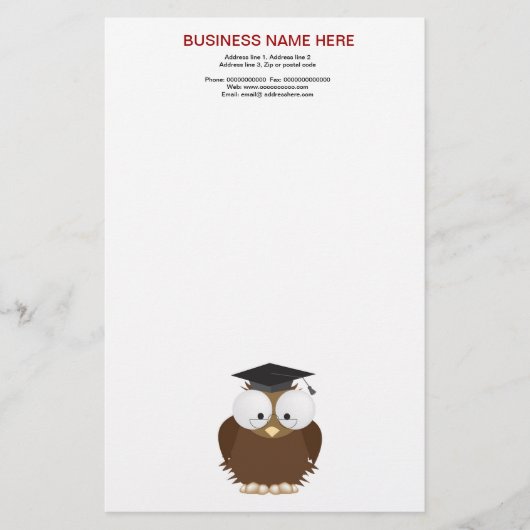 Schoolvis met mortierkarton briefpapier (Voorkant)