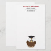 Schoolvis met mortierkarton briefpapier (Voorkant / Achterkant)