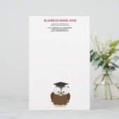 Schoolvis met mortierkarton briefpapier (Staand voorkant)