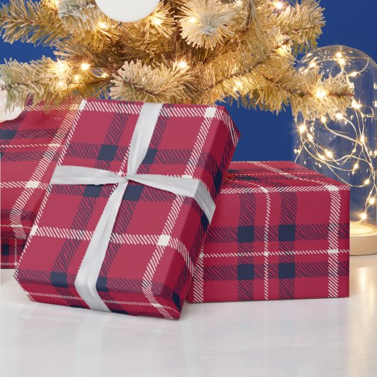 Schoolvis rood wit land cadeaupapier (Feestdagen)