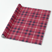 Schoolvis rood wit land cadeaupapier (Uitgerold)