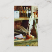 Schoolvoorraad in algemene winkel visitekaartje (Achterkant)