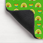 Schoolvoorraad patroon met hartengroen muismat (Hoek)