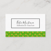 Schoolvoorraad Patroon ondergeschikte leraar Visitekaartje (Voorkant)