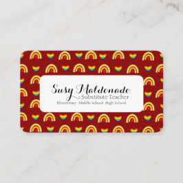 Schoolvoorraad Patroon ondergeschikte leraar Visitekaartje