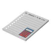 Schoolvoorraad Wiskunde leraar calculator Onderwij Notitieblok (Linkerzijde)