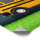 Schoolvrienden Gepersonaliseerde School Bus 6 Foto Poster (Hoek)