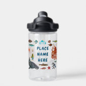 Schoolwaterfles voor buitenshuis (naam) waterfles (Achterkant)