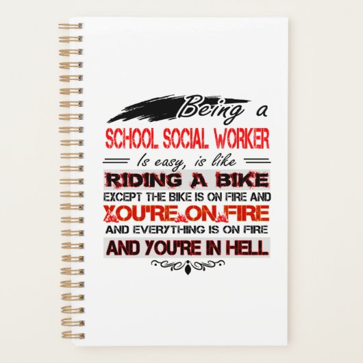 Schoolwerker Planner Funny Gift for Women (Voorkant)