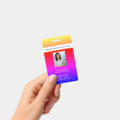 Schoolwerknemer QR Code Personeel Foto ID leraar Badge (Handheld)