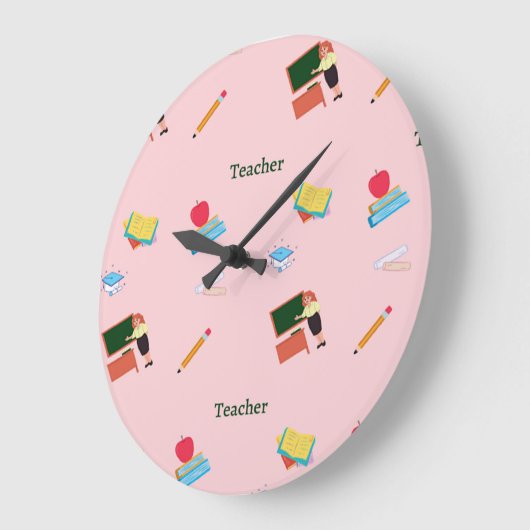 Schoolwerkrooster in roze grote klok (Hoek)