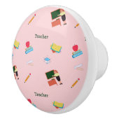 Schoolwerkrooster in roze keramische knop (Rechts)