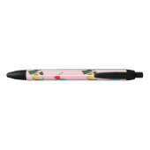 Schoolwerkrooster in roze zwarte inkt pen (Achterkant)