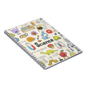 Schoolwetenschappen doedelen 1. Handgetrokken vint Notitieboek (Rechterzijde)