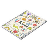 Schoolwetenschappen doedelen 1. Handgetrokken vint Notitieboek (Linkerzijde)