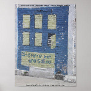 Schoolyard mural, Concordia, Mexico Poster