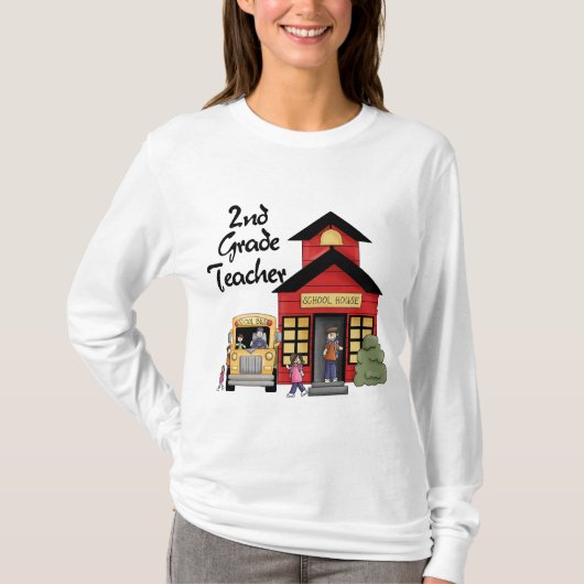 Schoolzaal 2e klas-leraar-overhemden en -cadeaus t-shirt (Voorkant)