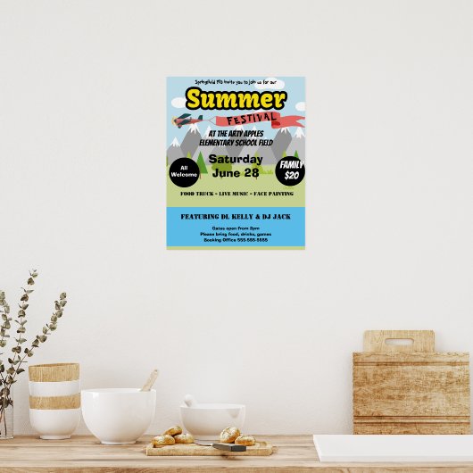 schoolzomerfestival , communautair festival poster (Keuken)