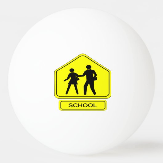 schoolzone pingpongbal (Voorkant)