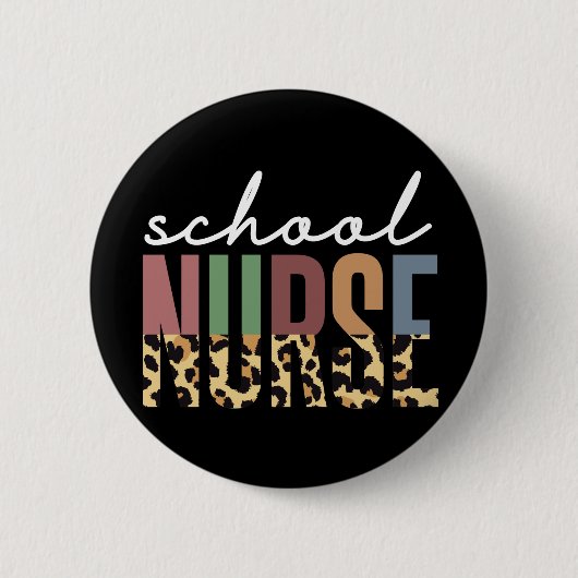 Schoolzuster cheetah Verwaardgeschenken Ronde Button 5,7 Cm (Voorkant)