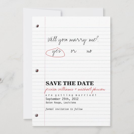 Schoolzweten Opslaan Datum Save The Date (Voorkant)