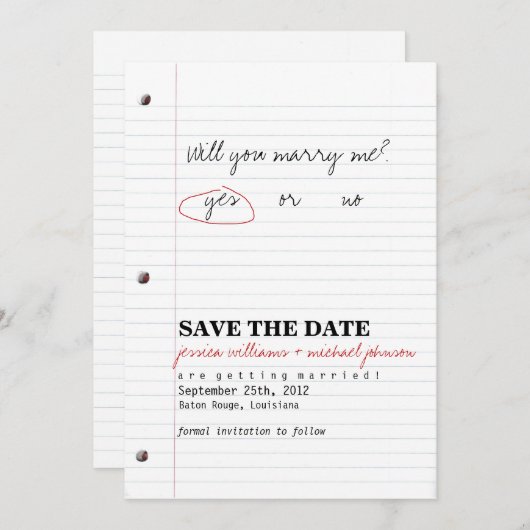 Schoolzweten Opslaan Datum Save The Date (Voorkant / Achterkant)