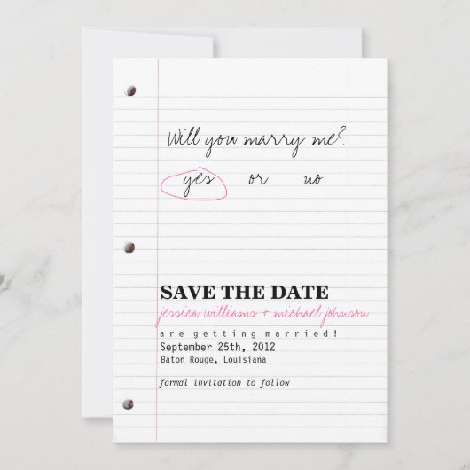 Schoolzweten Opslaan Datum Save The Date (Voorkant)