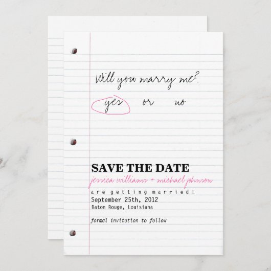 Schoolzweten Opslaan Datum Save The Date (Voorkant / Achterkant)