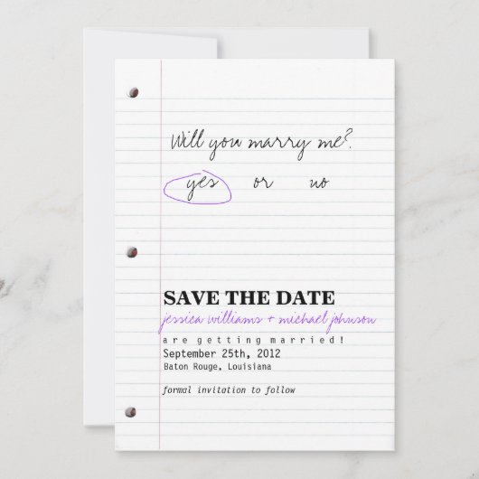 Schoolzweten Opslaan Datum Save The Date (Voorkant)