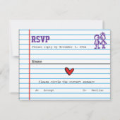 Schoolzweten Weddenschapskaart RSVP Kaartje (Voorkant)