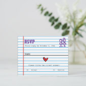 Schoolzweten Weddenschapskaart RSVP Kaartje (Staand voorkant)