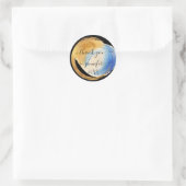 Schoon 16e Dank Je Goud Opslag Datum Cirkels Ronde Sticker (Tas)