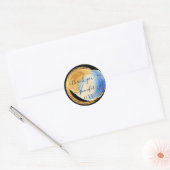 Schoon 16e Dank Je Goud Opslag Datum Cirkels Ronde Sticker (Envelop)