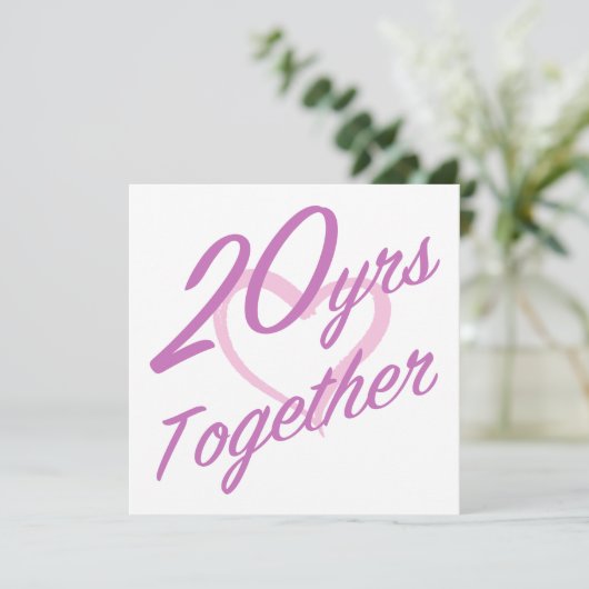 Schoon 20-jarig jubileum kaart (Staand voorkant)
