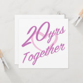 Schoon 20-jarig jubileum kaart (Voorkant / Achterkant in situ)