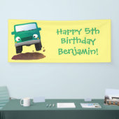 Schoon 4X4-terreinwagen cartoon-auto Spandoek (Beurs)