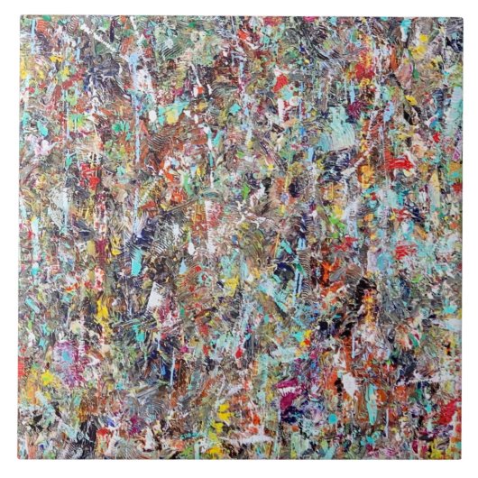 Schoon 6 x 6 keramische tapijten tegeltje (Voorkant)