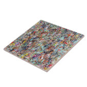 Schoon 6 x 6 keramische tapijten tegeltje (Zijkant)