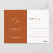 Schoon aangepast foto terracotta dank je briefkaart (Achterkant)