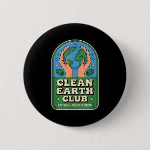 Schoon aarde club - eco kids milieu badge ronde button 5,7 cm