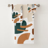 Schoon Abstract Boho Patroon | Modern Minimaal Bad Handdoek (Insitu)