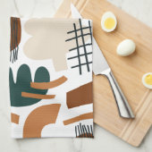 Schoon Abstract Boho Patroon | Modern Minimaal Theedoek (Quarter Fold)