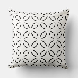 Schoon Abstract Zwart en Wit Geometrisch Kussen