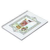 Schoon Alice in Wonderland Witte Konijn Paas Kunst Notitieboek (Linkerzijde)