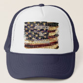 Schoon Amerika-WNB Patriottische Hoed Trucker Pet (Voorkant)