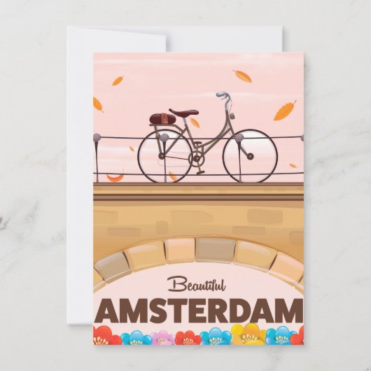 Schoon Amsterdam fiets reisposter. Kaart (Achterkant)