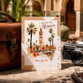 Schoon aquarel Marrakech Rode Medina Briefkaart